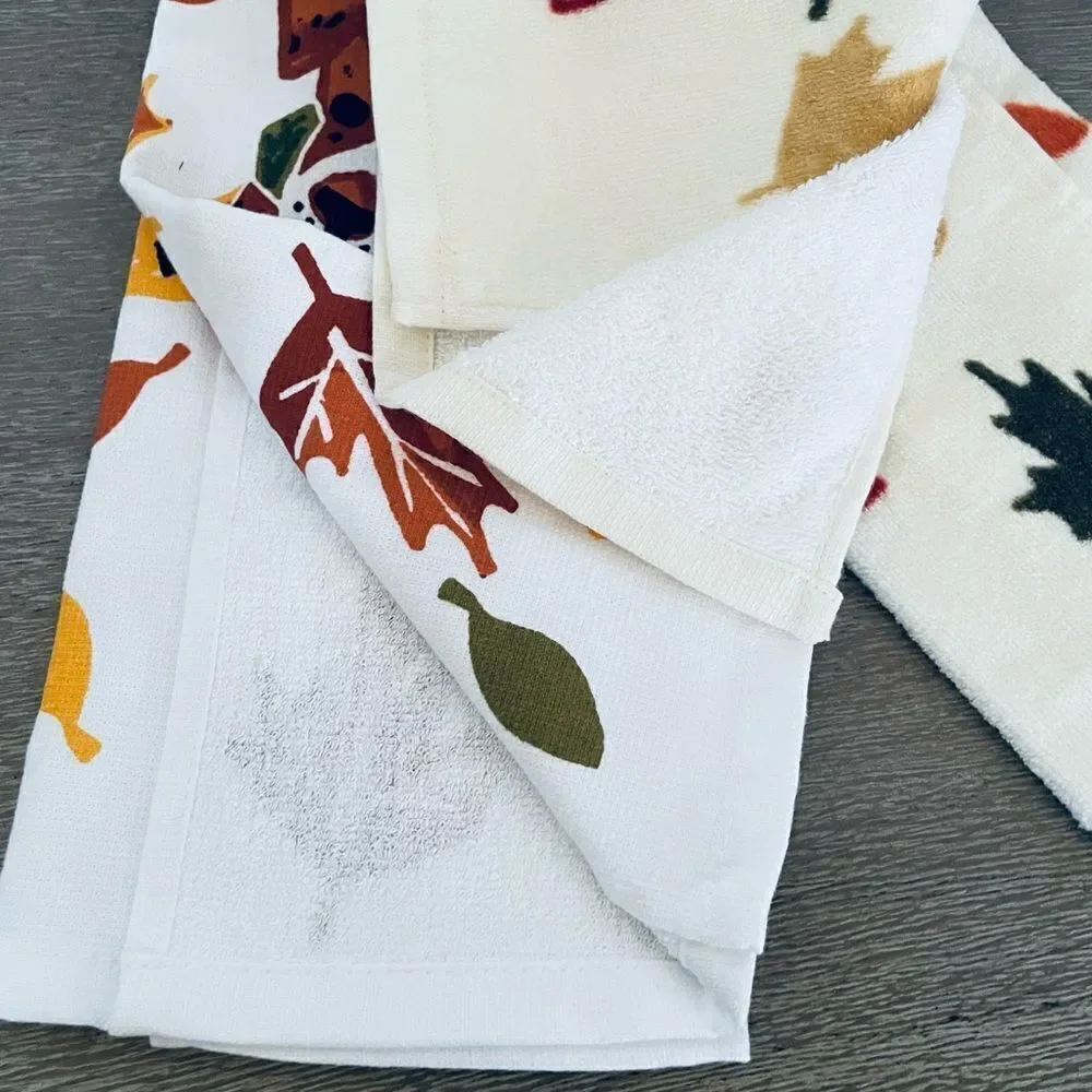 Fall Dog “Pup-kin Spice” Autumn Dish Towels Set